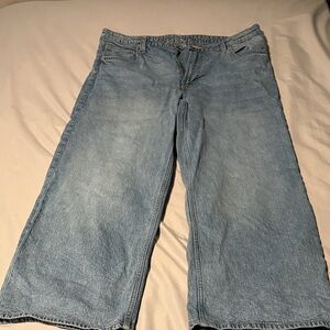 H&M Light Blue Wide Leg Denim Pants